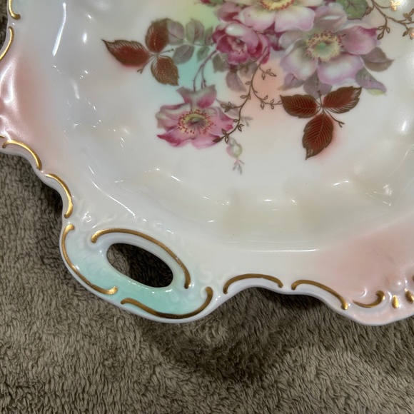 Vintage Schumann Arzberg Bavaria Germany Wild Rose Pattern 9" Bowl with Handles - Picture 3 of 7